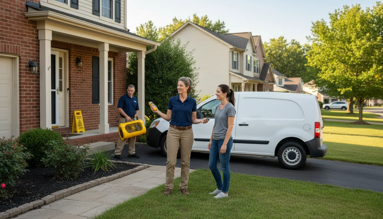 Residential water damage restoration in Delavan, IL
